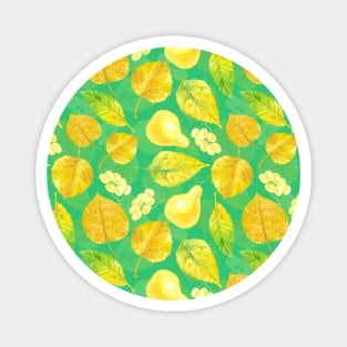 Autumn pattern watercolor Magnet